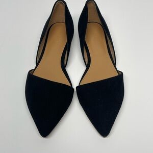 J Crew Women’s Suede Pointed Toe Zoe D-Orsay Flats Black Sz 7 Work
Career Office
